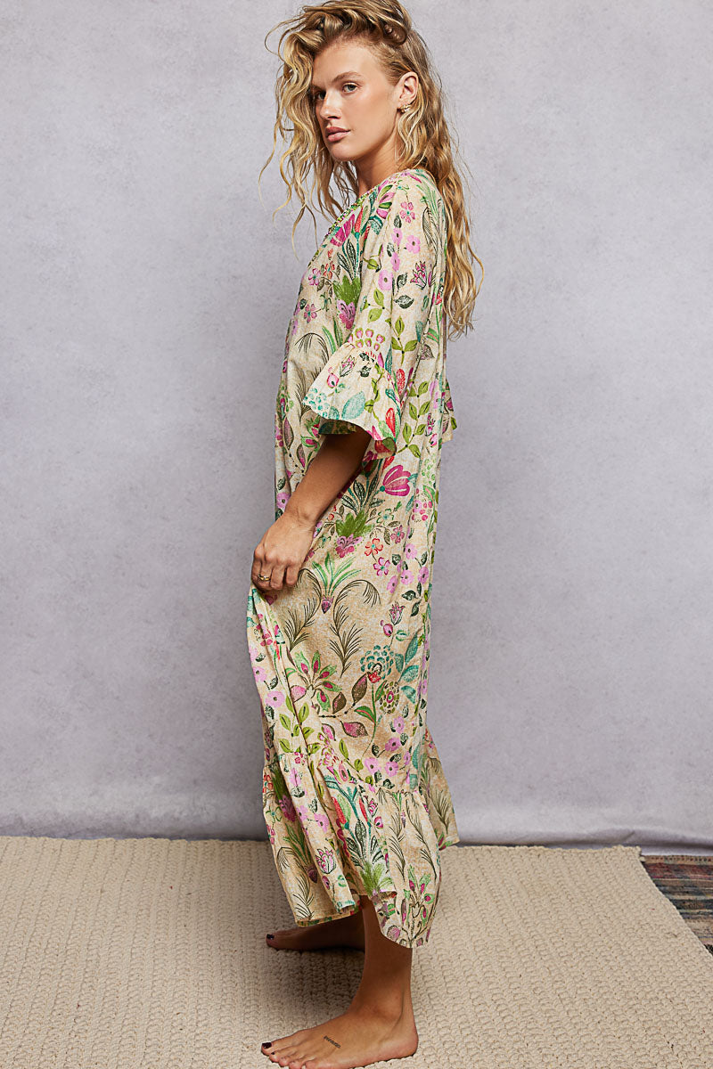 Vine Garden Empire Maxi Dress (PREORDER ITEM 6/19/26)