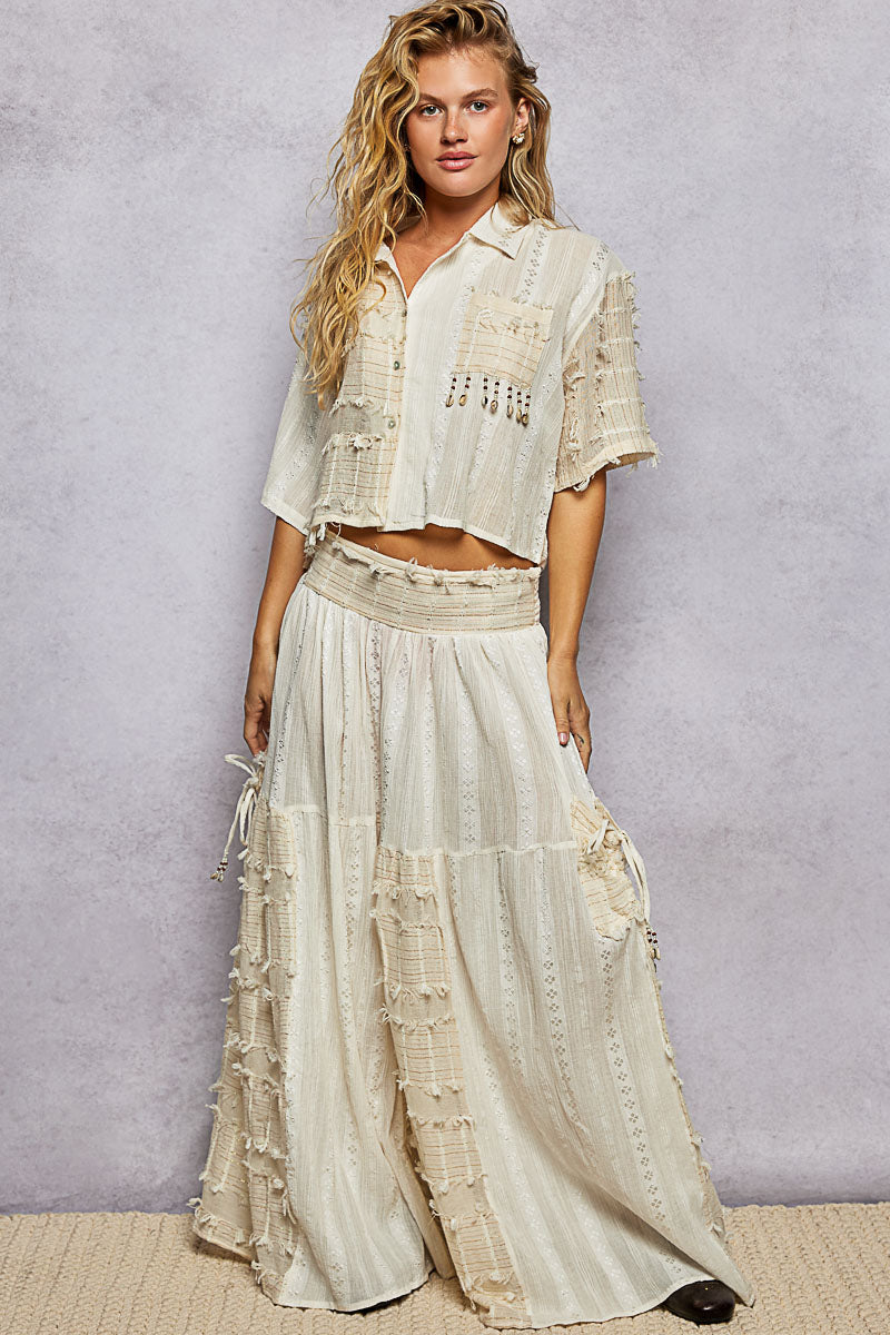 Delilah Sandy Pearl Oversized Short Shirt