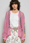 POL V-NECK BALLOON SLEEVE REGULAR-FIT HOODIE SWEATER TOP