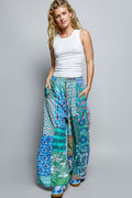 POL PRINTED HIGH-RISE WIDE LEG PANTS
