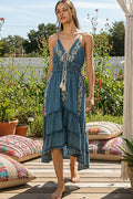 The Livia V-Neck Cotton Smocked Dress