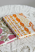 POL Portable floral print fabric-covered notebook