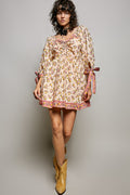 Floral Bloom Lace-Up Mini