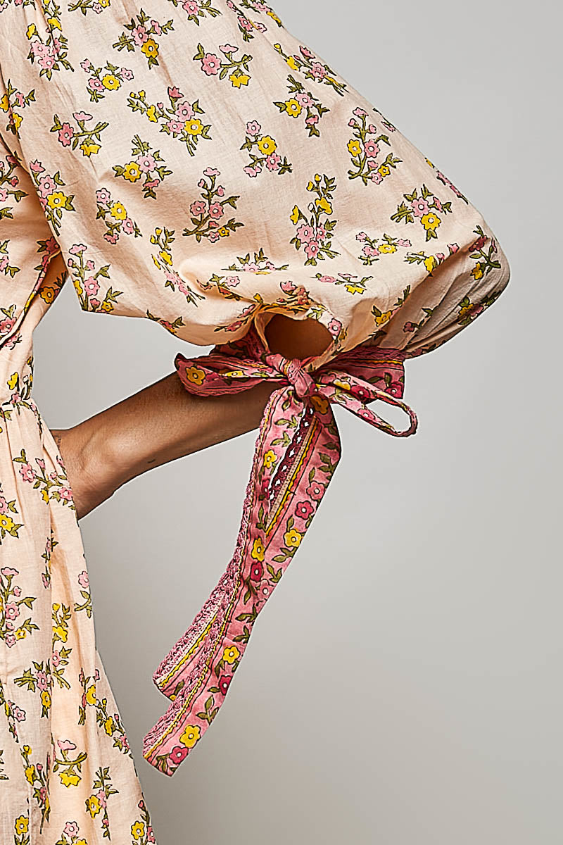 Floral Bloom Lace-Up Mini