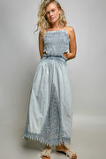Coastal Breeze Ruffle Trim Dress