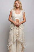 POL CROCHET VEST CARDIGAN