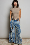 POL HIGH-RISE SOFT TWILL WIDE-LEG PANTS