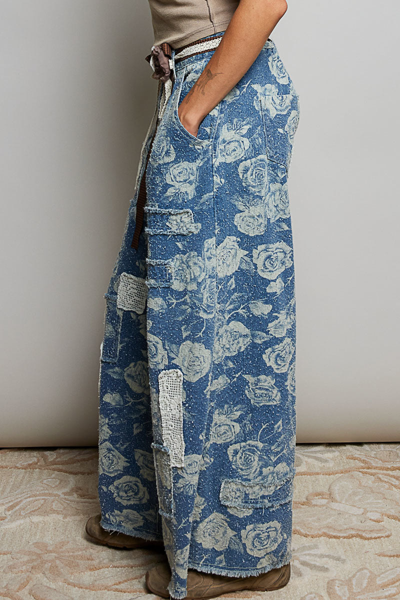 POL HIGH-RISE SOFT TWILL WIDE-LEG PANTS
