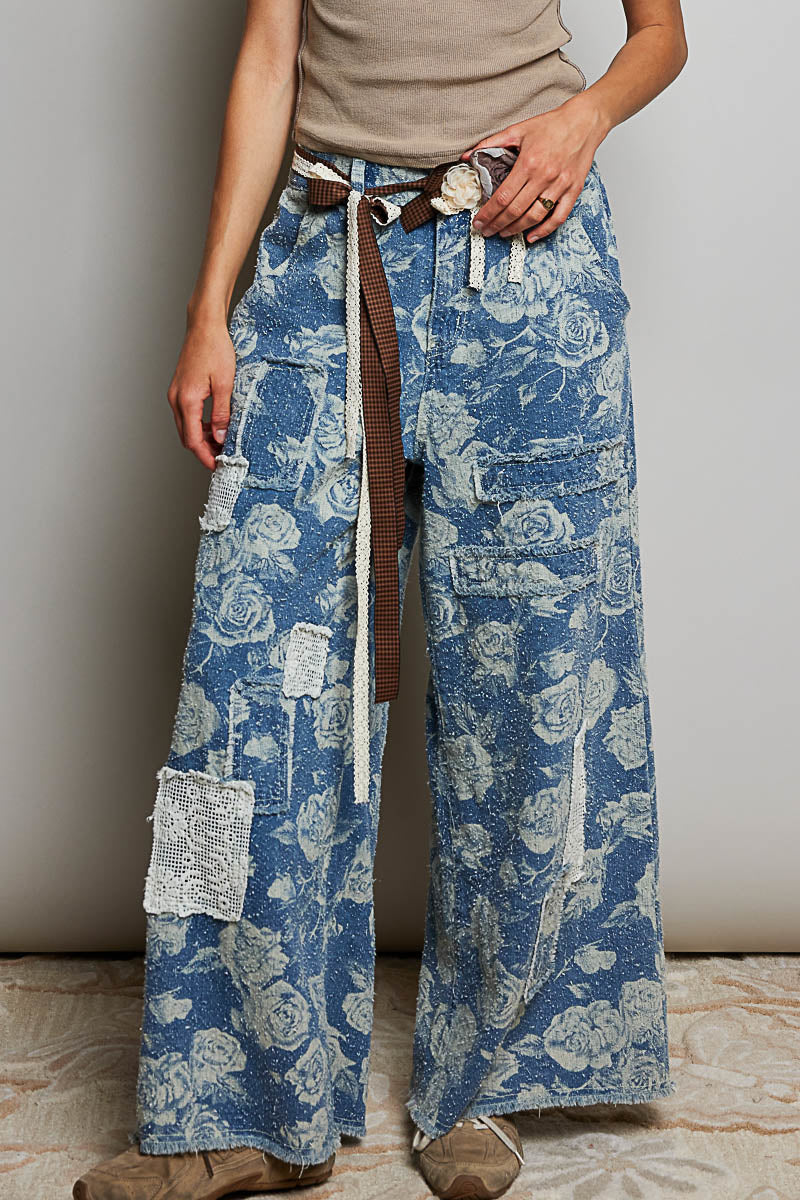 POL HIGH-RISE SOFT TWILL WIDE-LEG PANTS