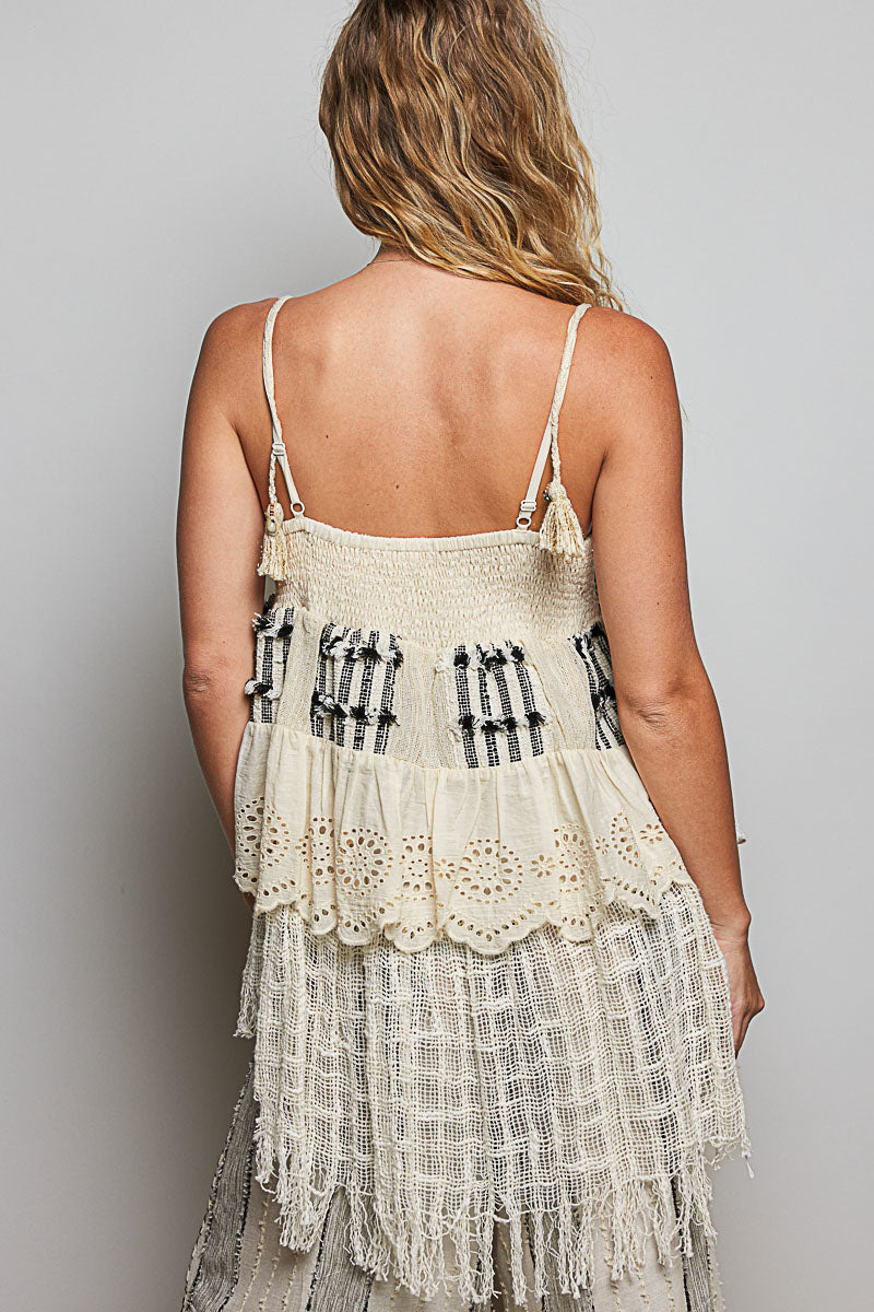POL CHIC U NECKLINE SLEEVELESS TOP