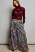 POL JACQUARD STRAIGHT FIT PANTS
