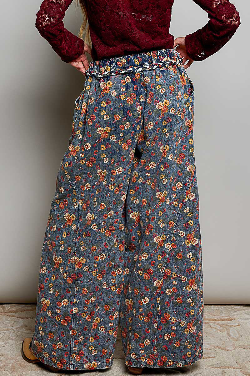 POL JACQUARD STRAIGHT FIT PANTS