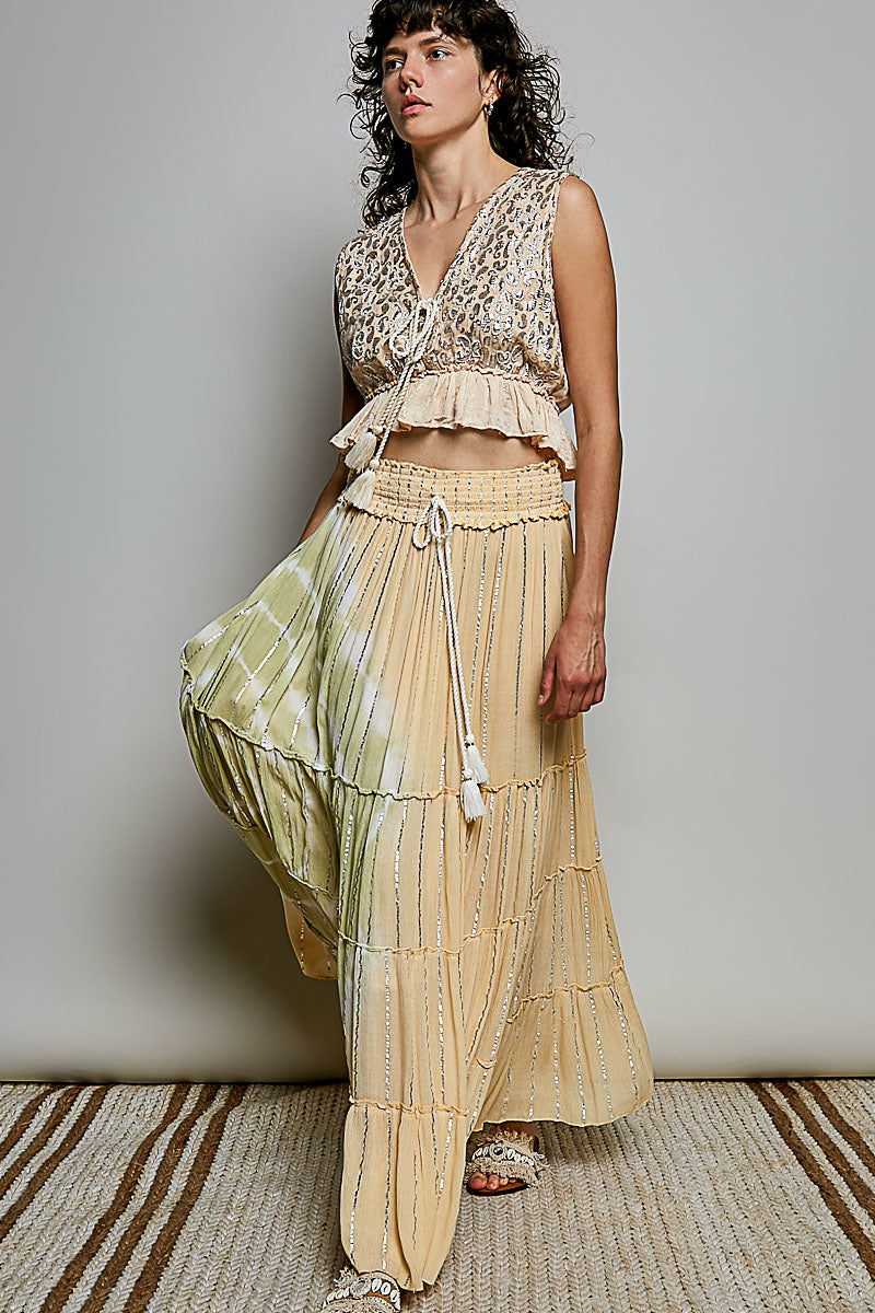 POL SLEEVELESS CROPPED TOP DEEP V-NECKLINE