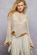 POL ROUND-NECK LONG-SLEEVE REGULAR-FIT TOP