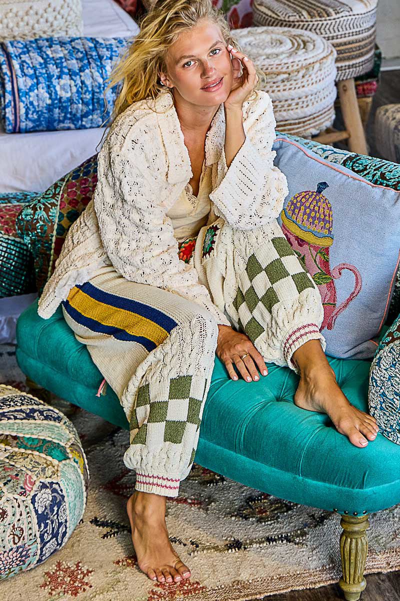 POL BURNOUT VELVET PATCHWORK SETTEE