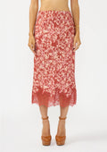 LOVESTITCH Maxi Slip Skirt with Scalloped Lace Hem