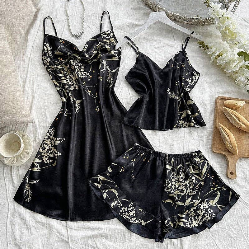 Petal Nights Pajama Three Set