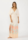 LOVESTITCH V-Neck Smocked Waist Maxi Dress