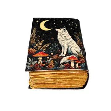 Billion Brothers Wolf Leather Journal | Vintage Grimoire Journal Celtic Book