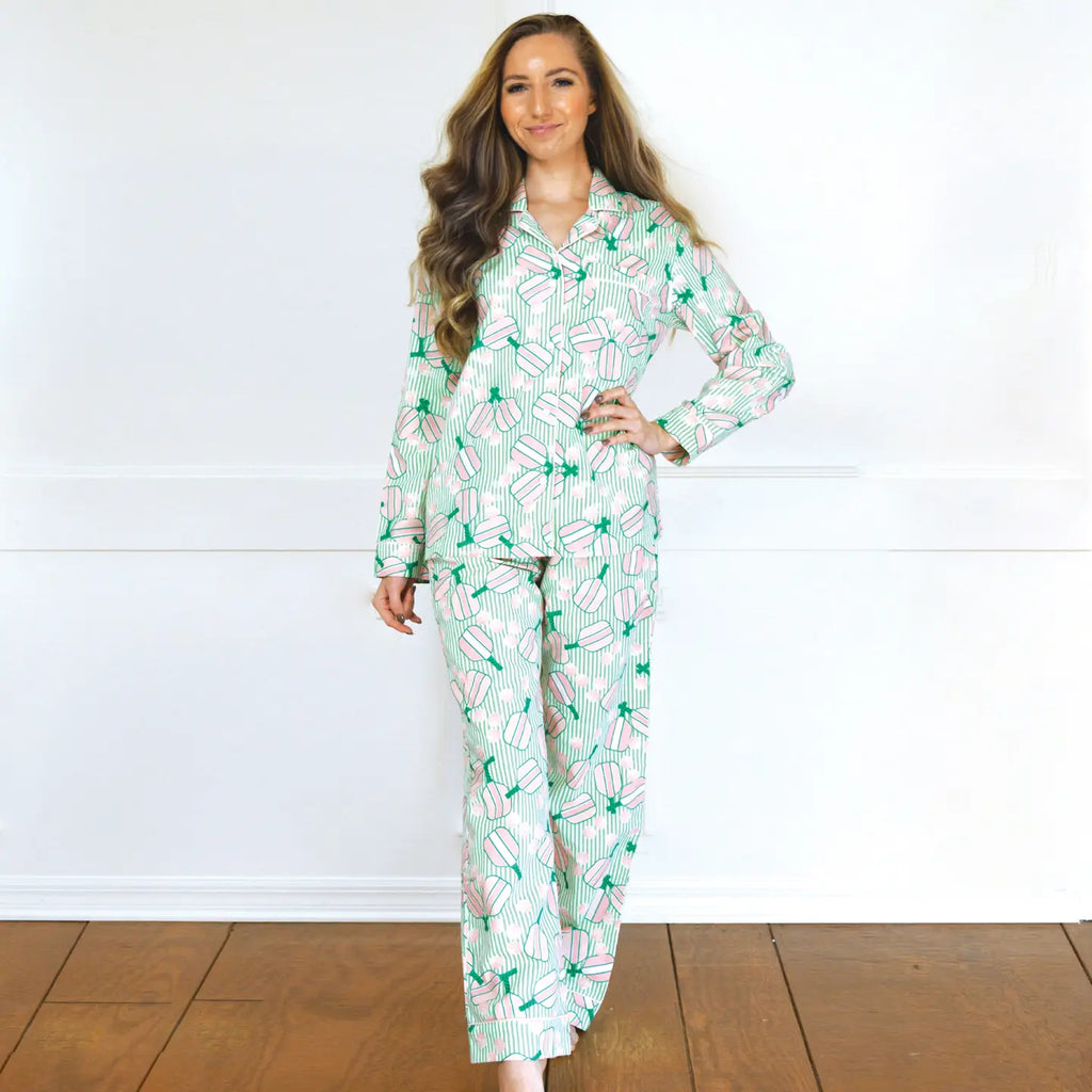 8 Oak Lane Pickleball Pj Set with Pants & Long Sleeve Top