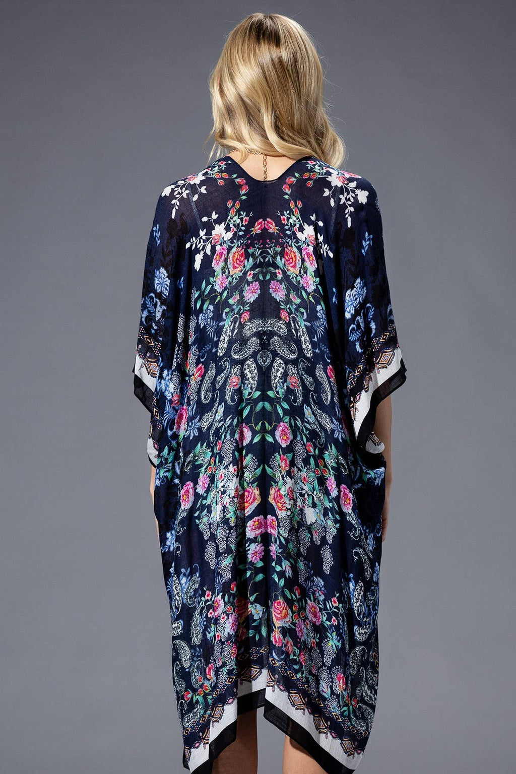 Rose Paisley Viscose Kimono