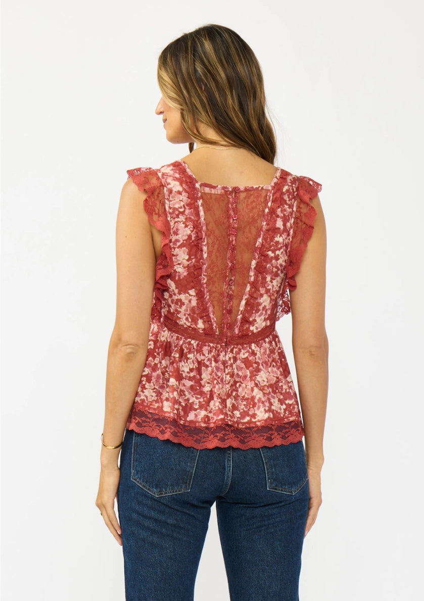 LOVESTITCH V-Neck Button Back Lace