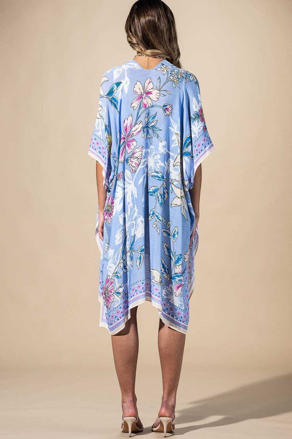 Blue Drift Viscose Kimono