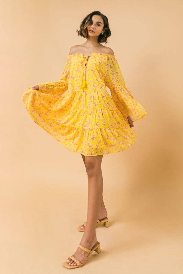 A printed woven mini dress-ID17789