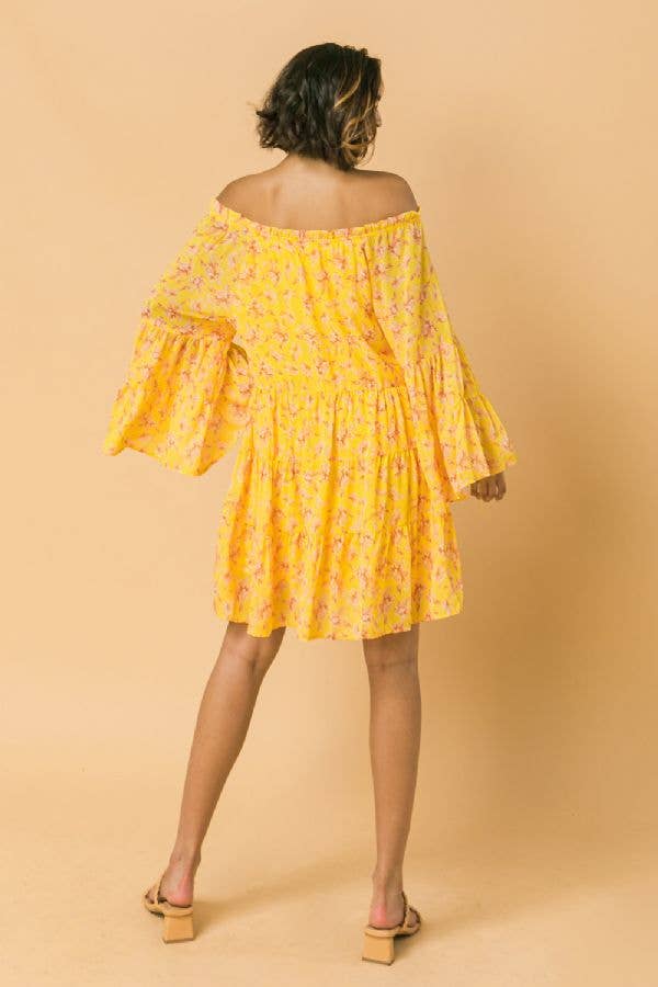 A printed woven mini dress-ID17789