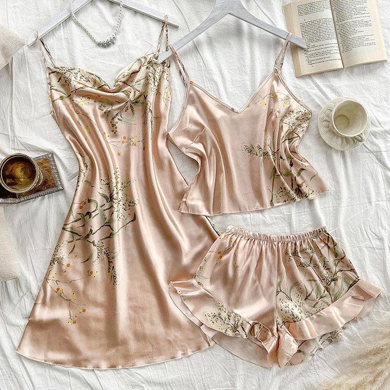 Petal Nights Pajama Three Set