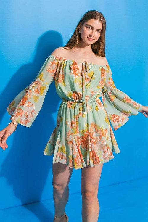 A printed woven romper - IP7347