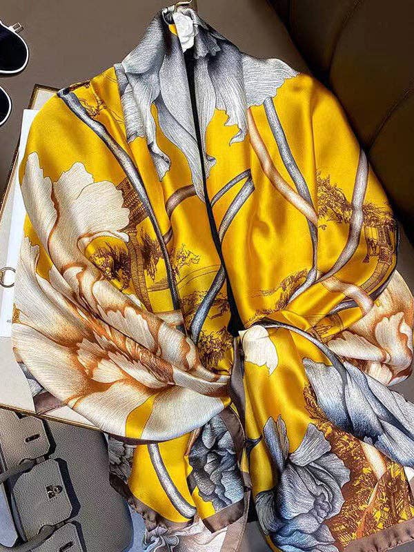 Wild Floral Printed Shawl