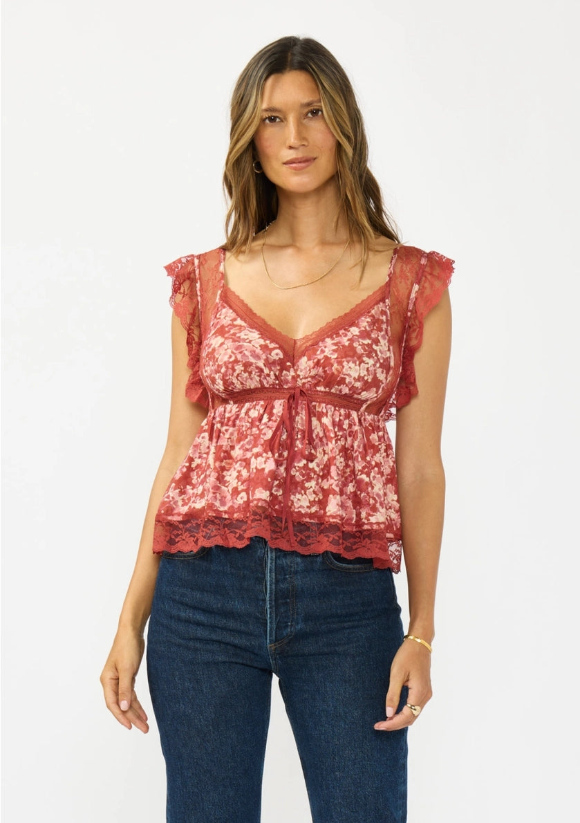 LOVESTITCH V-Neck Button Back Lace