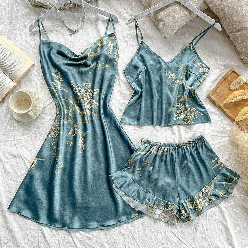 Petal Nights Pajama Three Set