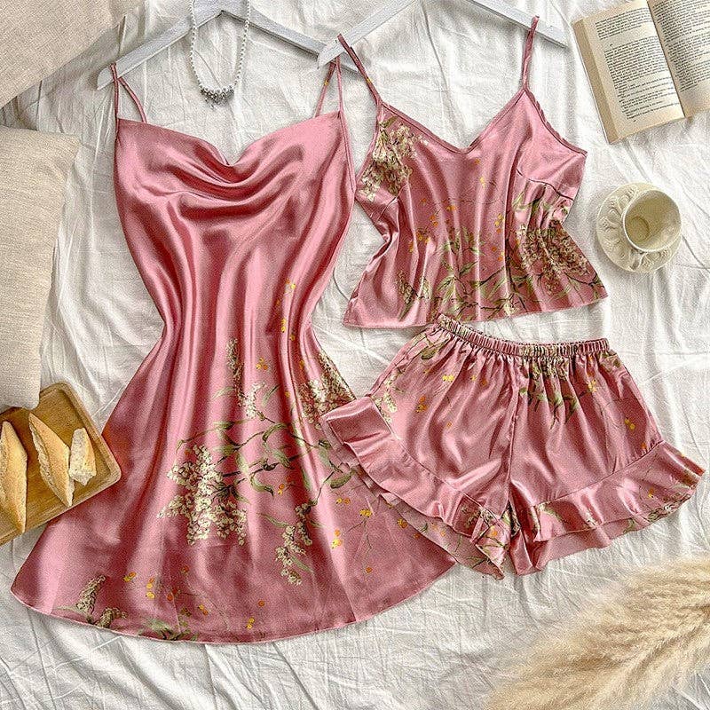Petal Nights Pajama Three Set