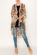 ORIGAMI APPAREL Ethereal Lace Tiered High-Low Kimono Cardigan