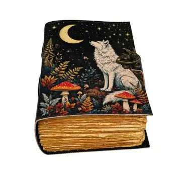 Billion Brothers Wolf Leather Journal | Vintage Grimoire Journal Celtic Book