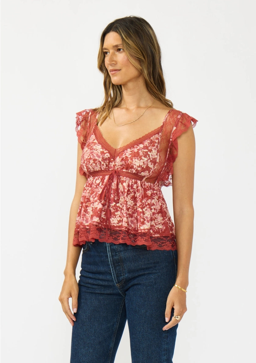 LOVESTITCH V-Neck Button Back Lace