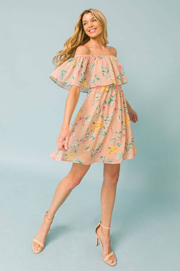 Joy Printed Woven Mini Dress