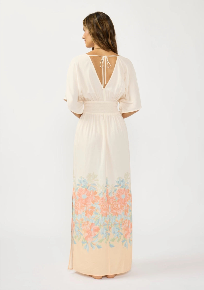 LOVESTITCH V-Neck Smocked Waist Maxi Dress